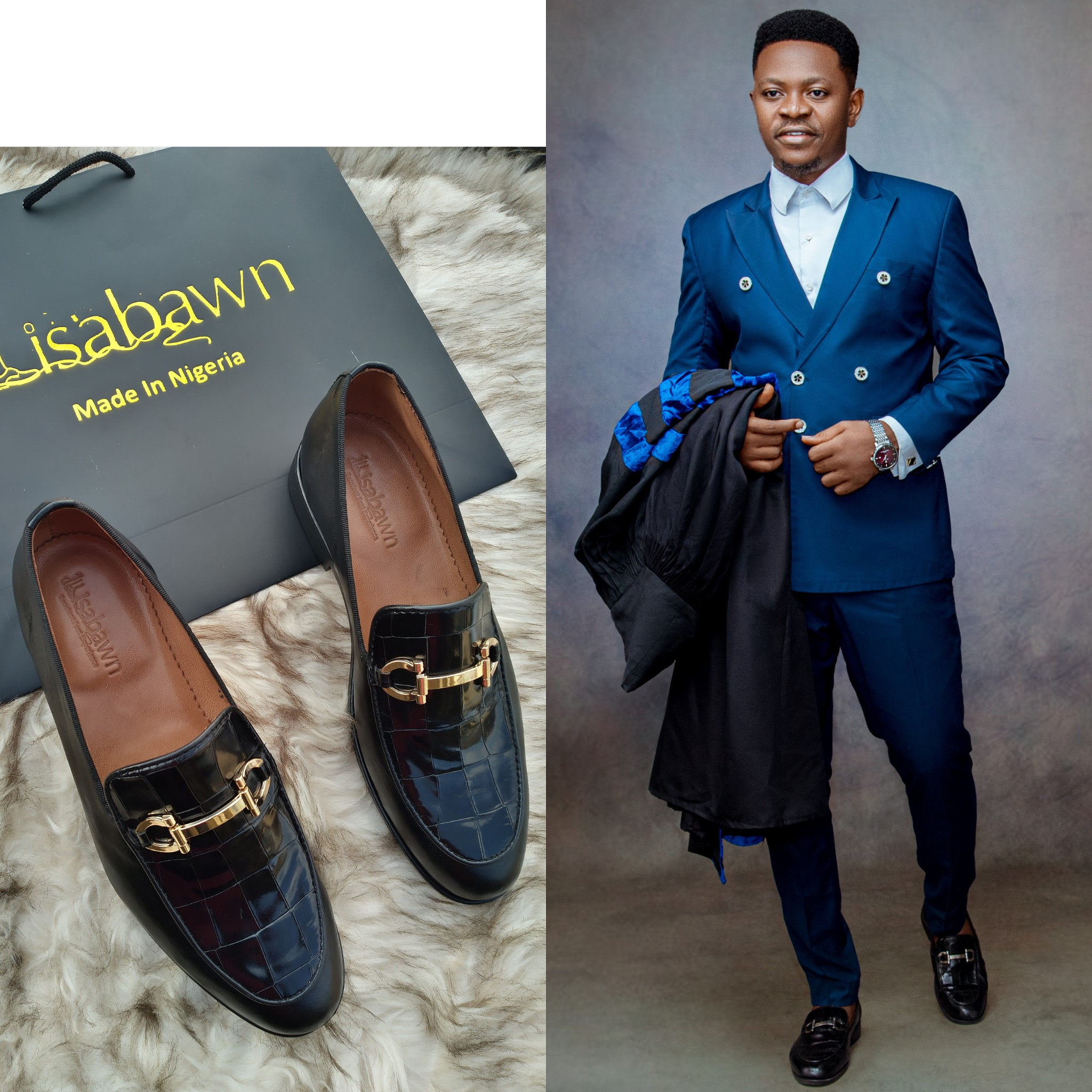 Daniel from Anambra wearing Ilisabawn shoes